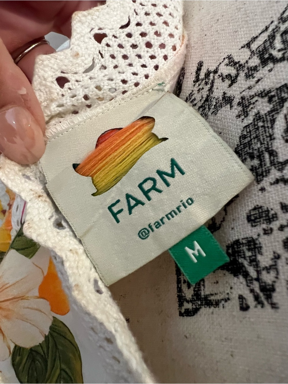 FARM Rio White Midi Dress with Yellow Floral Print - Picture 5 of 5